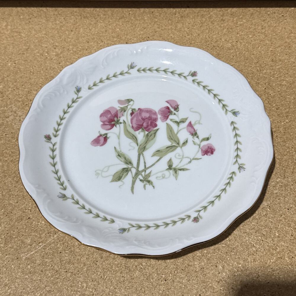 VTG Tienshan Floriade 10.5” Dinner Plate Fine China Gold Trim ~ Replacement